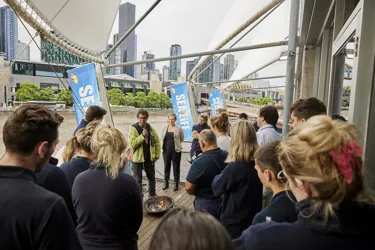 SEA LIFE Melbourne RAP Launch Uncle Ringo Terrick Claire Burrell 3